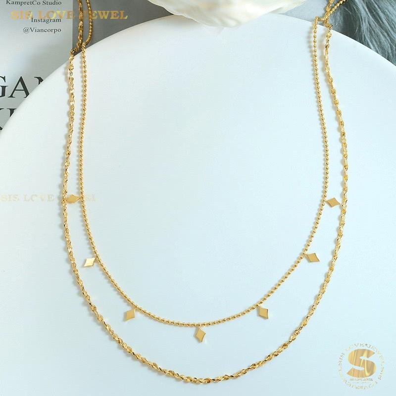 Simple Double Layers Necklace N126