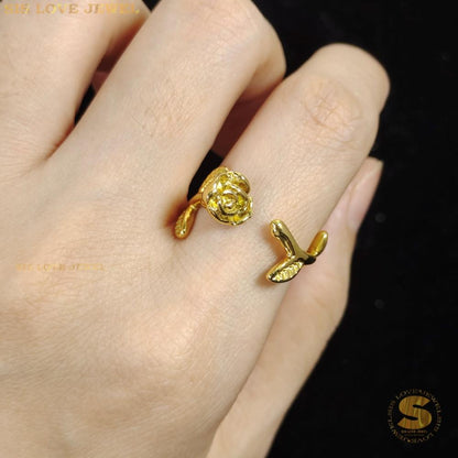 Adjustable Rose Flower Ring R016