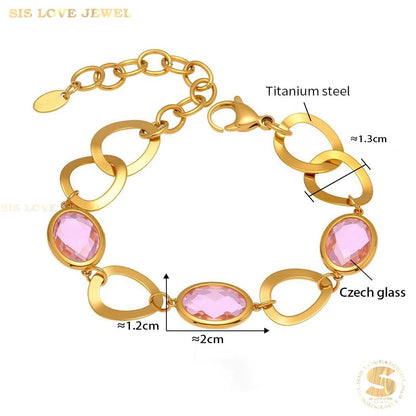 Crystal Chain Bracelet B235