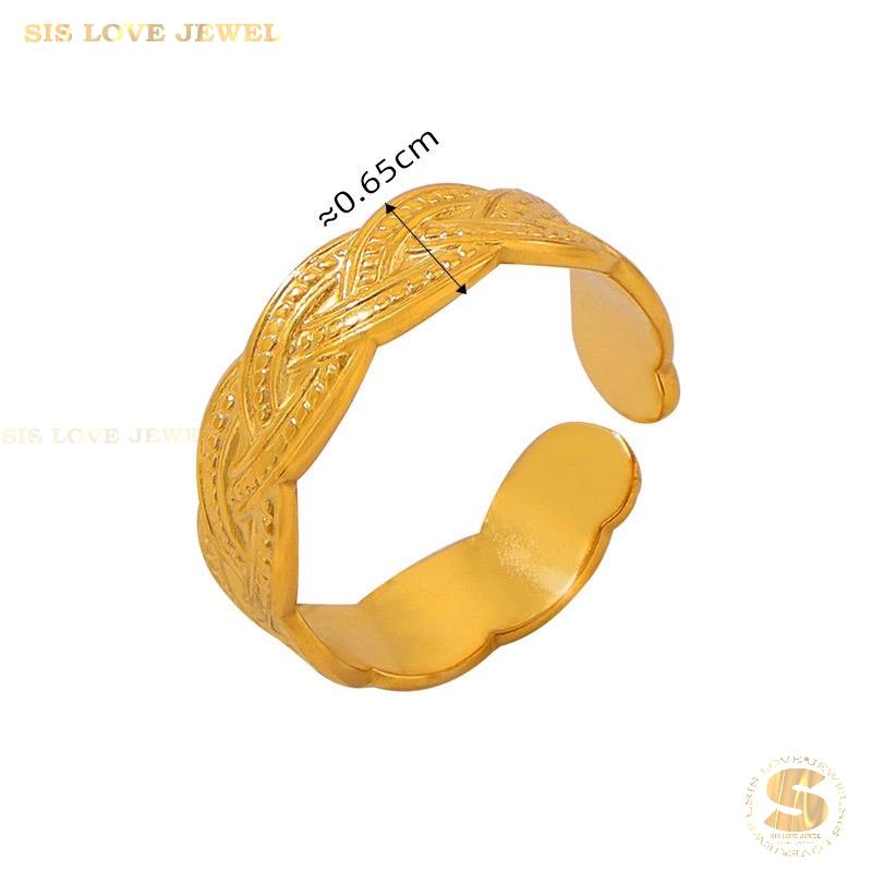 Simple Twisted Adjustable Ring R078