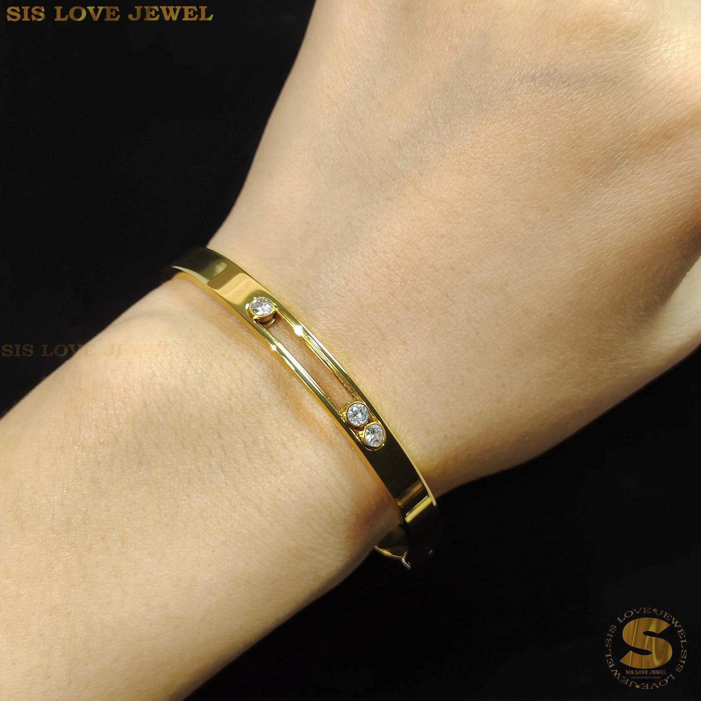 The Trio of Dreams Bangle H111 Gold