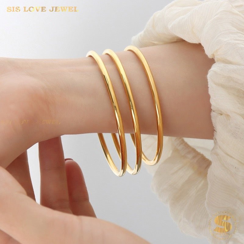 Classic Plain Round Bangle H001