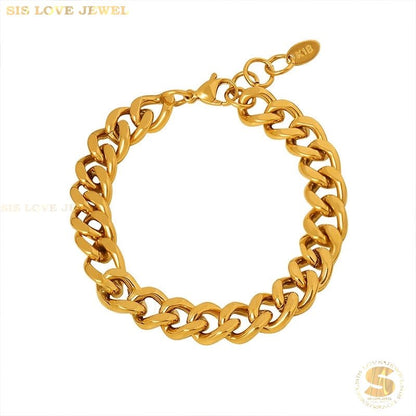 Classic Thick Chain Bracelet B085