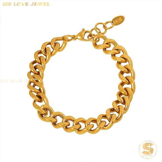 Classic Thick Chain Bracelet B085
