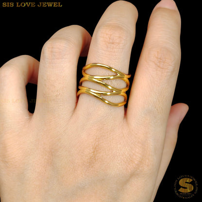 Cross Adjustable Ring R127