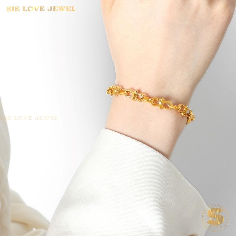 Simple Gold Chain Bracelet B086