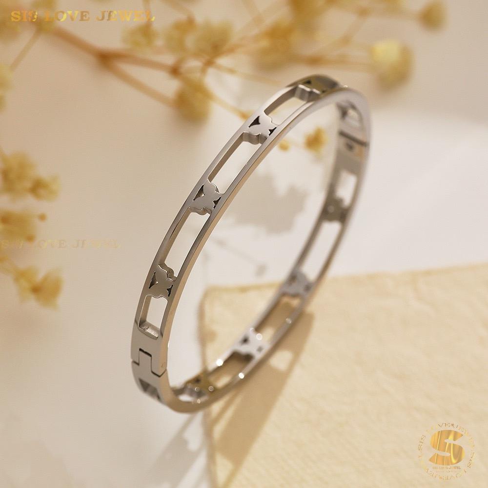Silver Butterfly Bangle H193 Silver