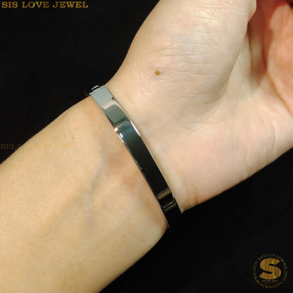 Trinity Sparkle Bangle H111 Silver