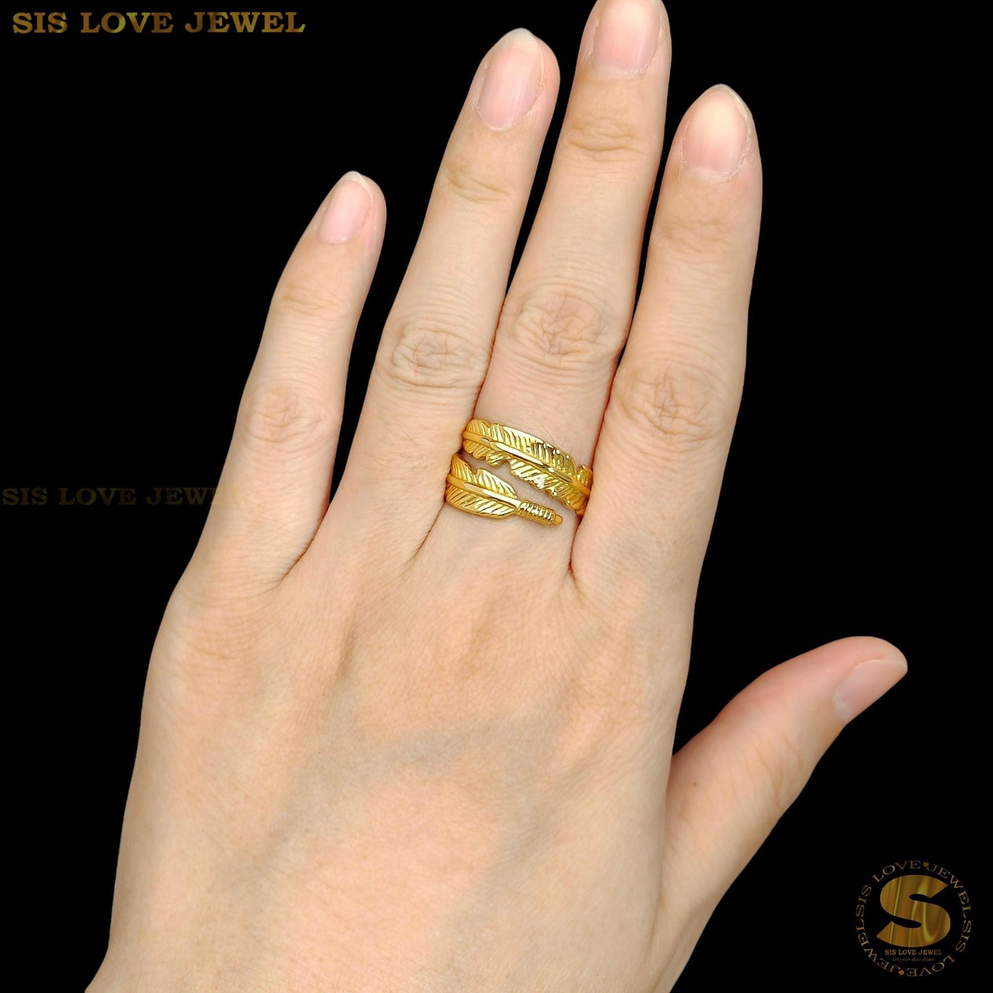 Unique Leaf Design Ring R100