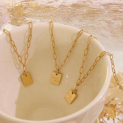 Paperclip Chain Good Luck Anklet A039