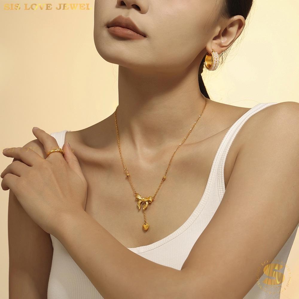 Ribbon Love Pendant Necklace N125