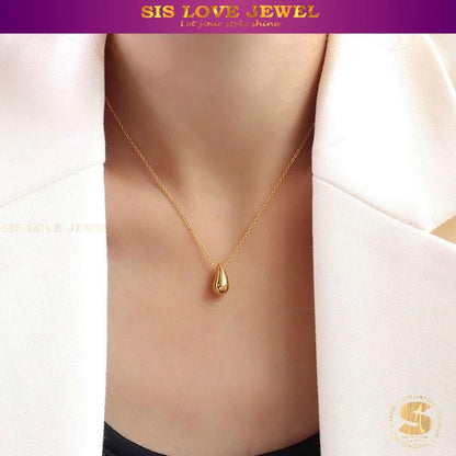 Dainty Water Drop Pendant Necklace N113