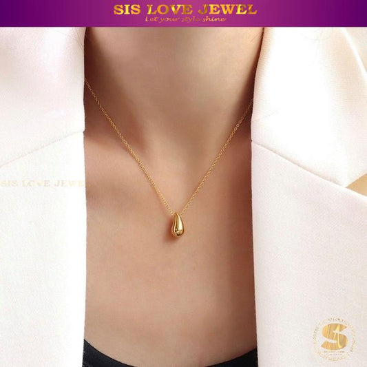 Dainty Water Drop Pendant Necklace N113