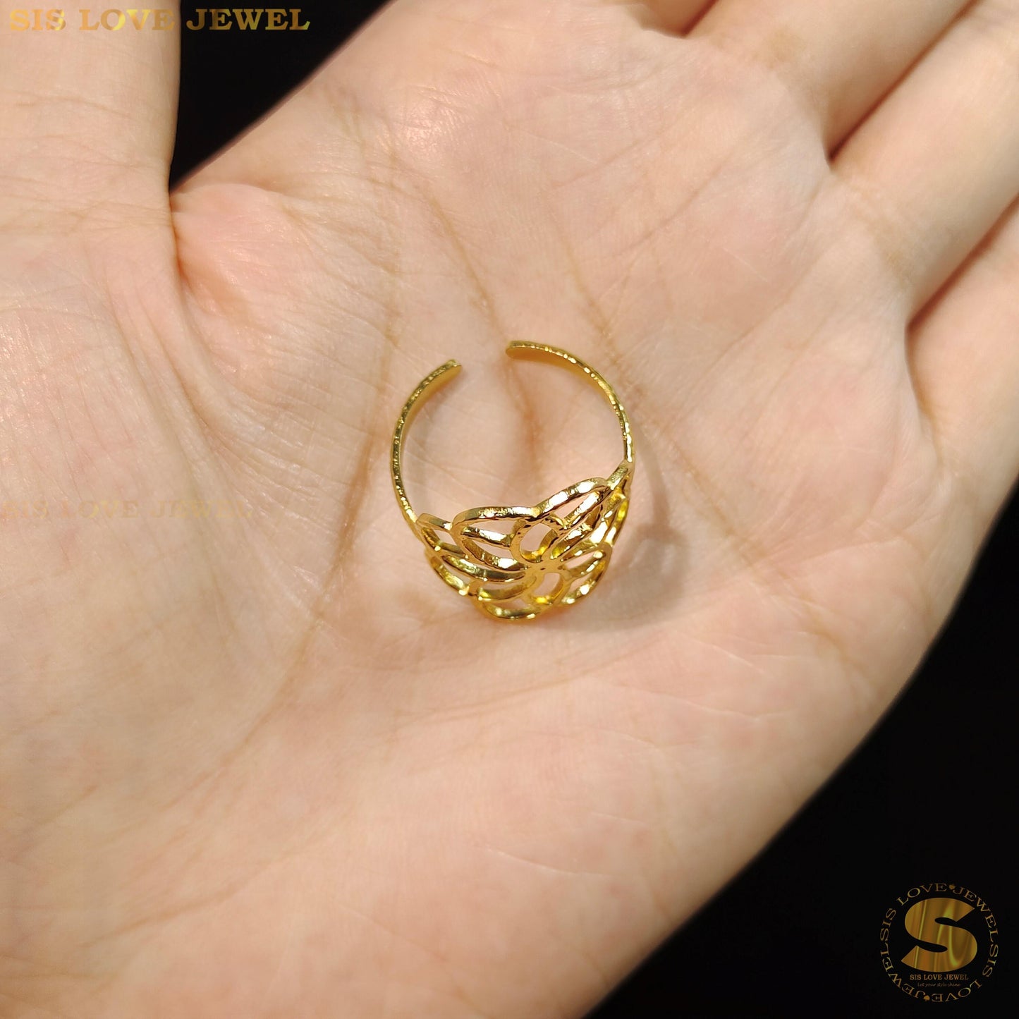 Adjustable Big Flower Ring R090