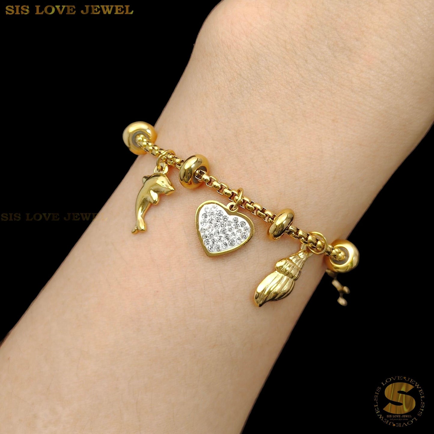 Love Sea Star Charm Bracelet B164