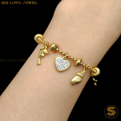 Love Sea Star Charm Bracelet B164