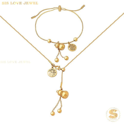 Adjustable Hulu Pendant Necklace Set