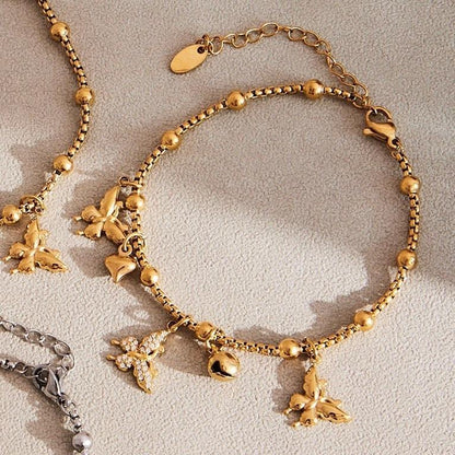 Charming Butterfly Charm Bracelet B245
