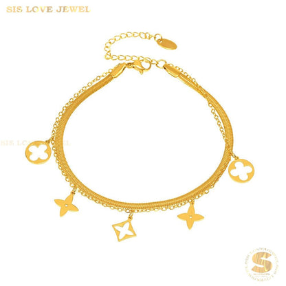 Double - Layer Snake Bracelet B224