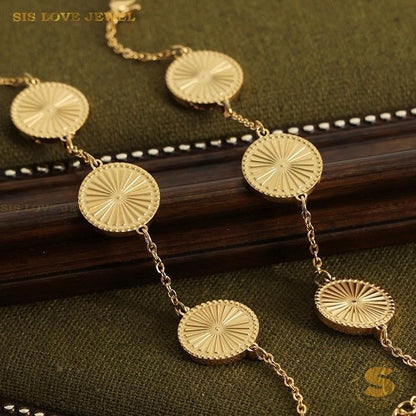 3 Disc Charm Bracelet B135