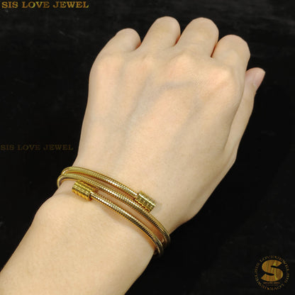 Double Layers Round Bangle H082