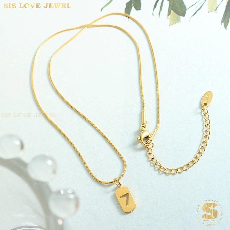 Lucky 7 Pendant Gold Plated Necklace N009