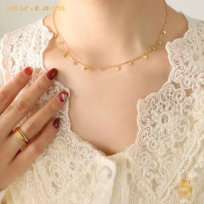 Dainty Star Necklace N013