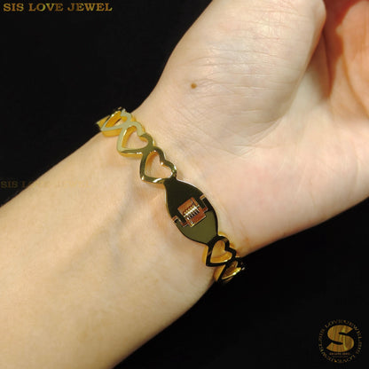Love Oval Bangle Women Fashion H138