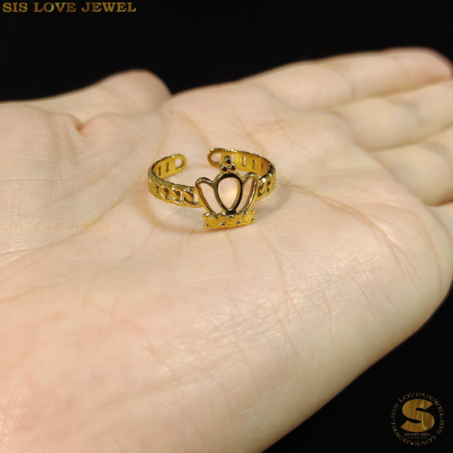 Crown Adjustable Ring R083