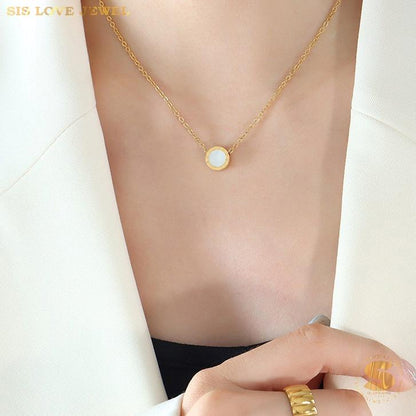 Roman Number Pendant Necklace N045