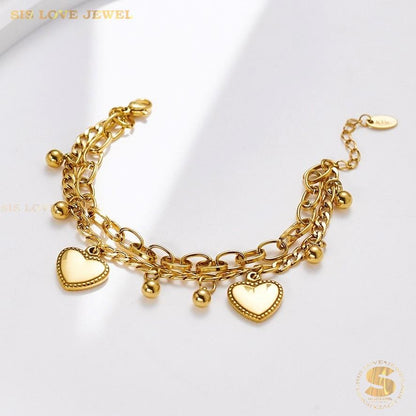 Double-Layer Boba Love Bracelet B216