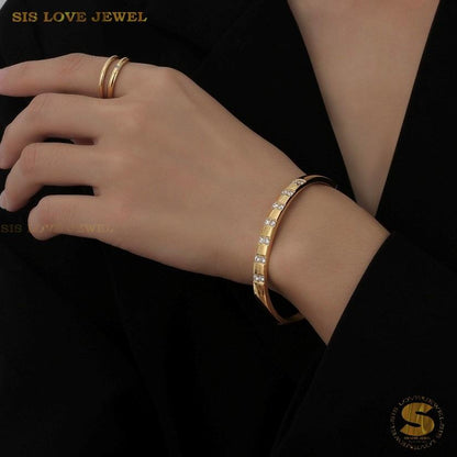 Zirconia Oval Bangle