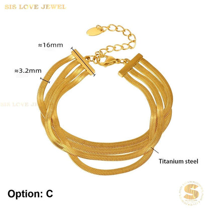 Snake Layer Chain Bracelet B199