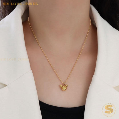 Cute Mickey Pendant Necklace