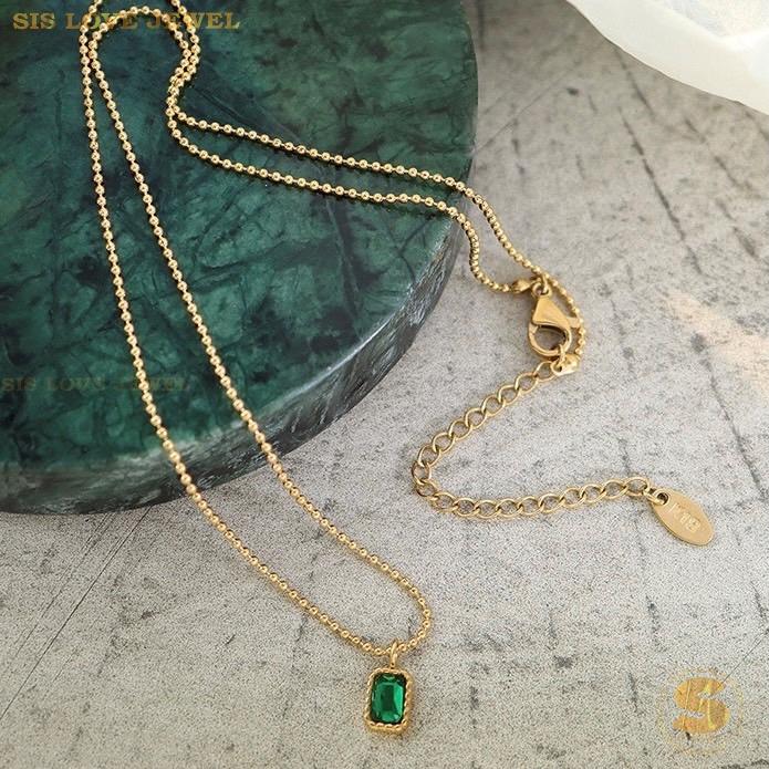 Green Zirconia Radiance Necklace N114