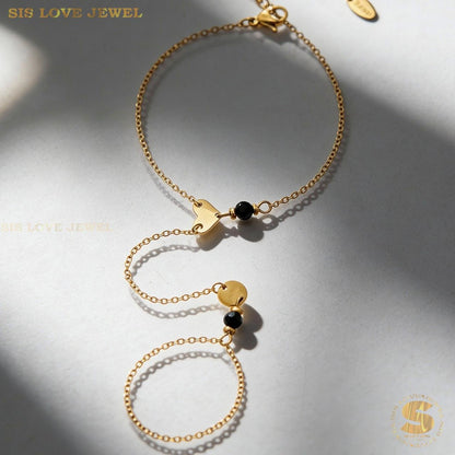 Delicate Love & Chain Bracelet B261