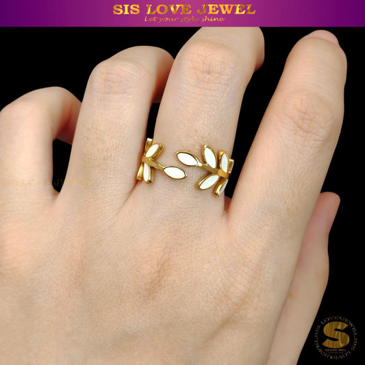 Leaf Adjustable Ring R123