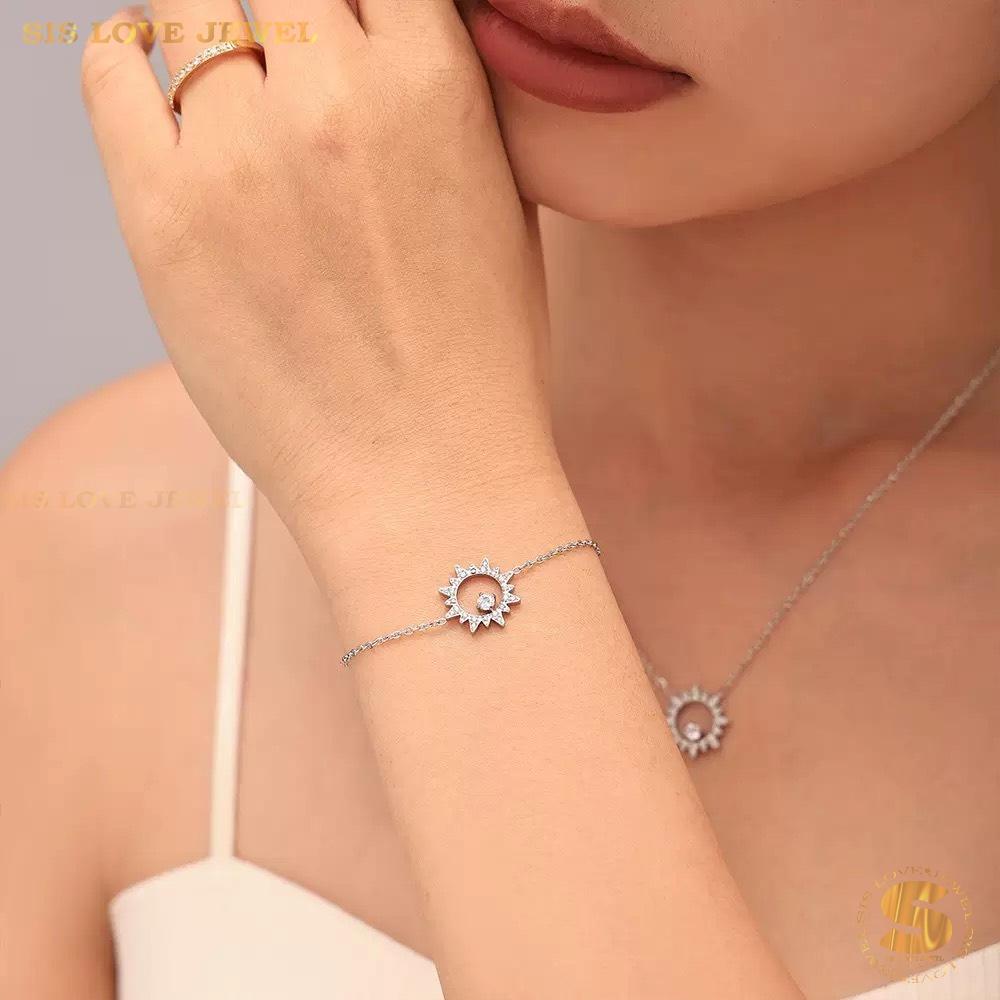 Sunny 18K Gold Sun Zircon Bracelet B243