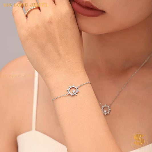 Sunny 18K Gold Sun Zircon Bracelet B243