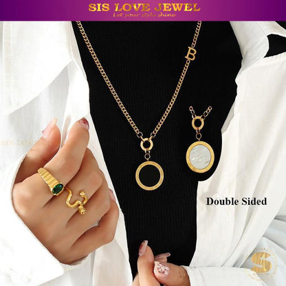 Double Roman Shell Pendant Necklace N094
