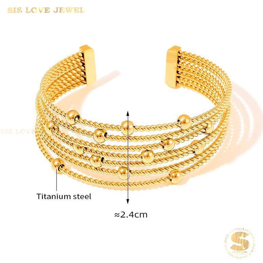 7 Layers Boba Adjustable Bangle H140
