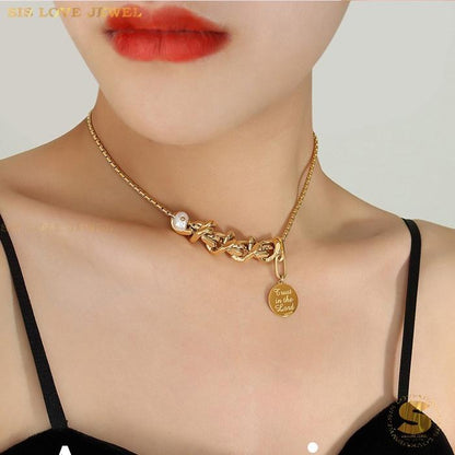 Charm of Fortune Cuban Choker Necklace N055