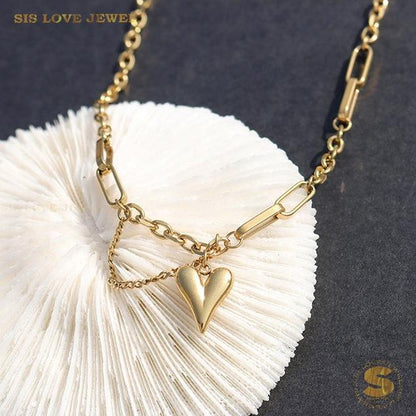 Gold Plated Love Pendant Necklace N068