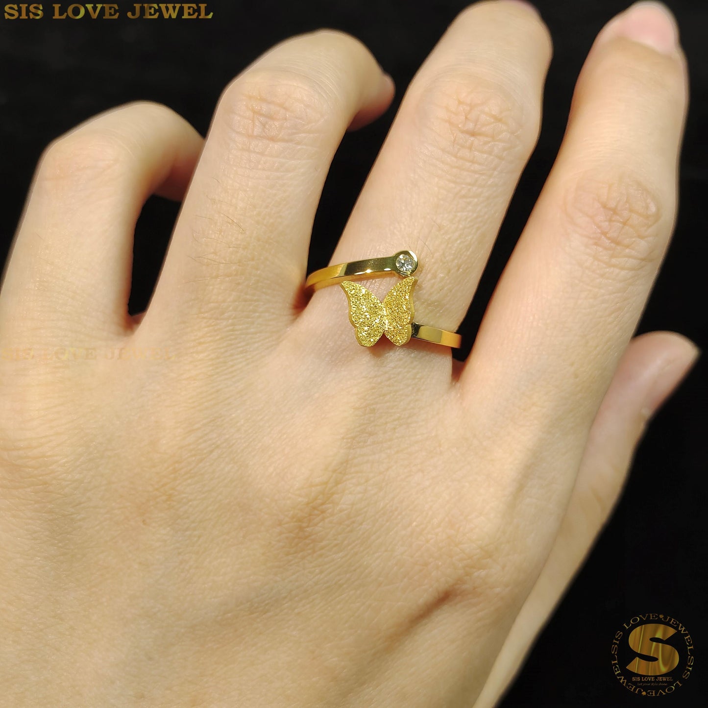 Adjustable Butterfly Ring R025