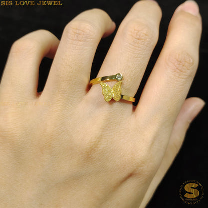 Adjustable Butterfly Ring R025