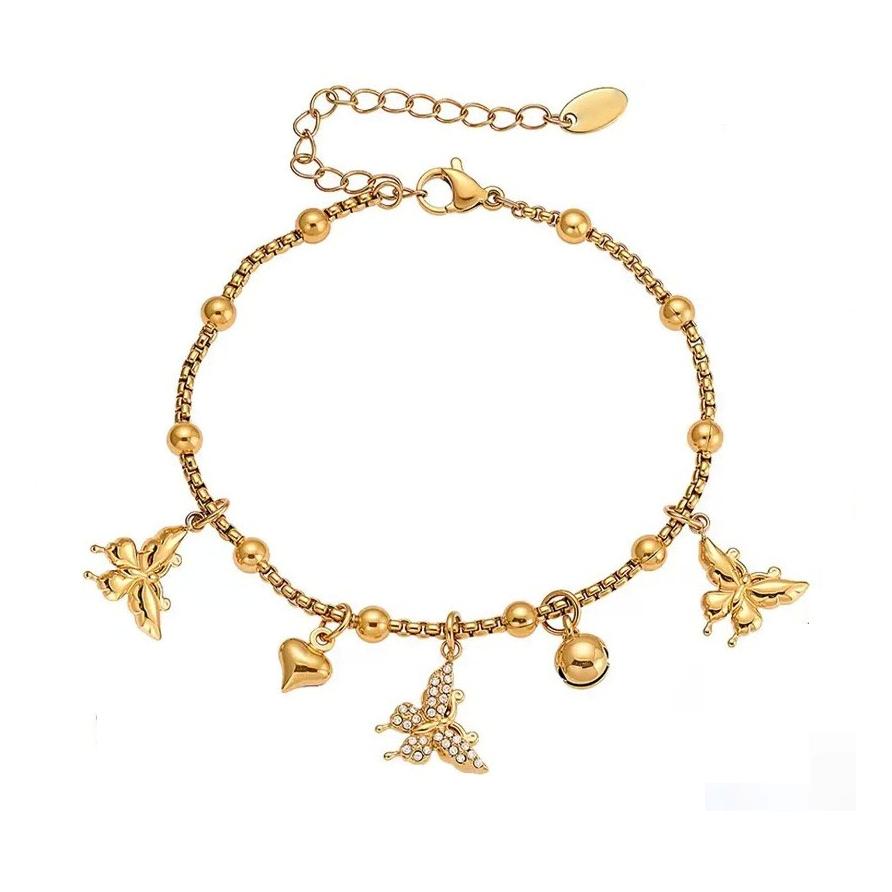 Charming Butterfly Charm Bracelet B245