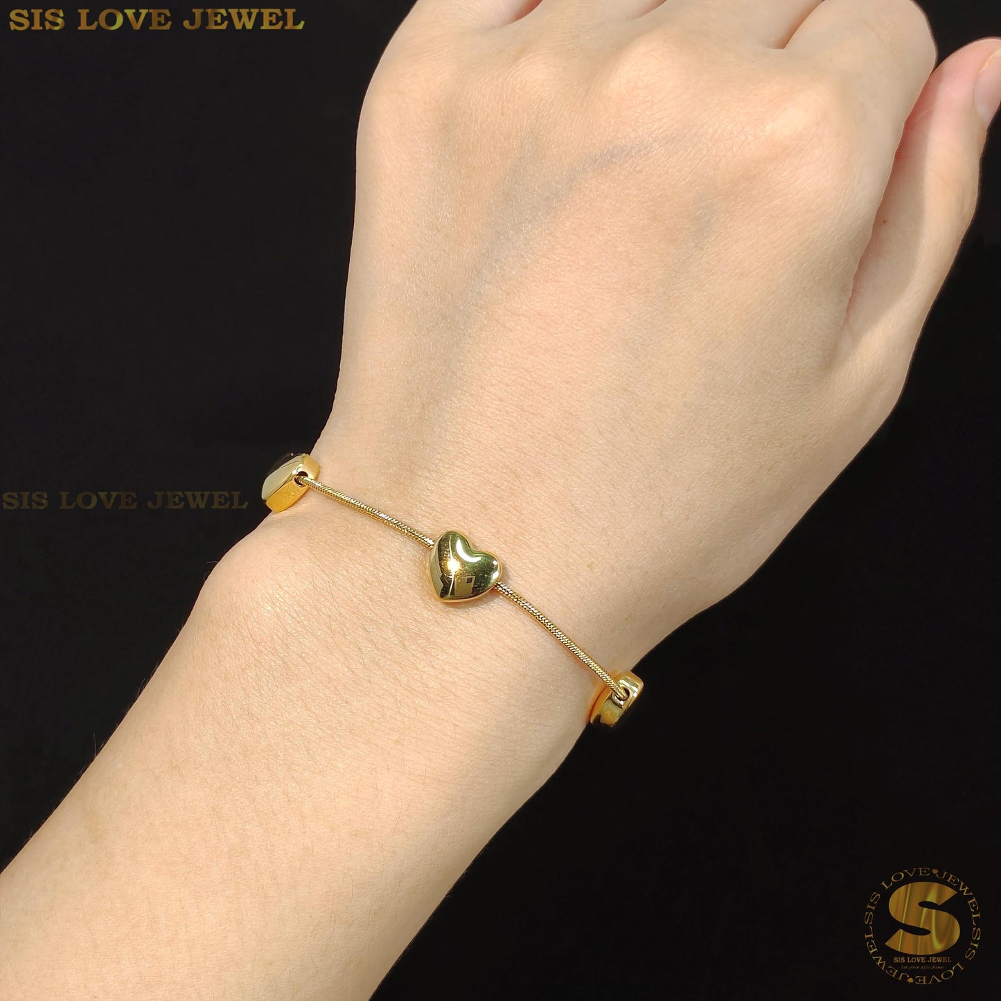 Love & Snake Chain Bracelet B150