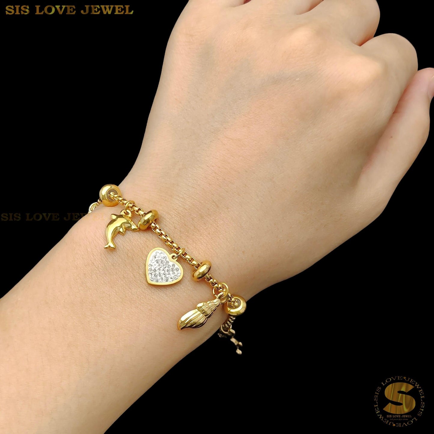 Love Sea Star Charm Bracelet B164