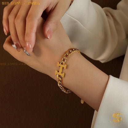 Lipan Chain Bracelet B053 Gold