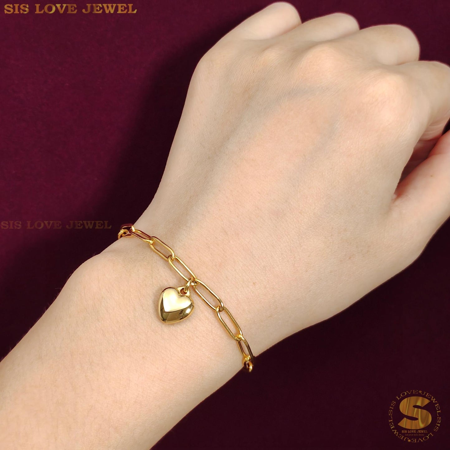 Love Paperclip Bracelet B176